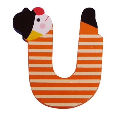 Dřevěné písmenko U (7,2 cm)