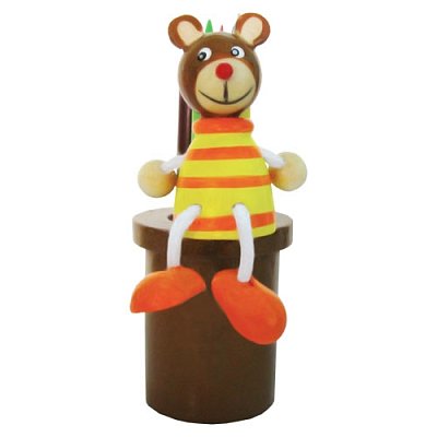 Drevený stojanček na ceruzky II - Macko