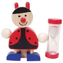 Dřevěné přesýpací hodiny na čištění zubů - Beruška