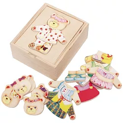 Drevená obliekacia hra - Malý medvedík-dievča