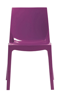 Plastová stolička - ICE - Lesk melanzana - POSLEDNÉ KUSY