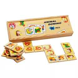 Drevené domino - Zvieratká zo ZOO