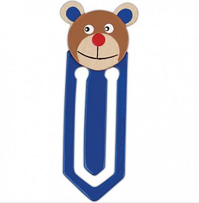 Záložka modrá - medveď