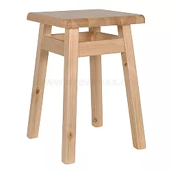 Drevený taburet v.45cm - Šedá