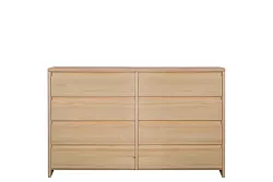 Komoda kombinovaná z masívnej borovice 150x40x85cm - sivá