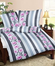 Obliečky krep - 140/200 + 70/90 - 043 Sivá - POSLEDNÉ KUSY