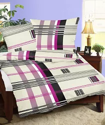 Povlečení krep - 140/200 + 70/90 - 326 Fialovošedá - POSLEDNÍ KUSY