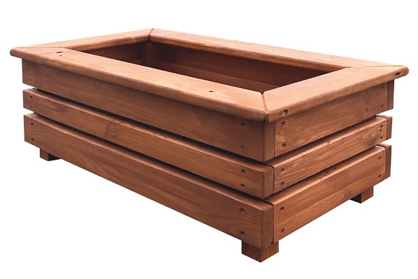 Kvetináč z masívneho smrekového dreva 44x84x36cm - teak