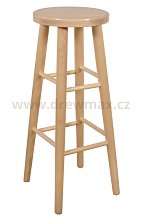 Drevený taburet (80 cm) - Jelša
