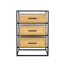 Komoda kombinovaná z masivního přírodního dubu 70x42x100cm - Dub bělený