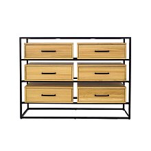 Komoda kombinovaná z masívneho prírodného dubu 82x42x60cm - Dub bielený