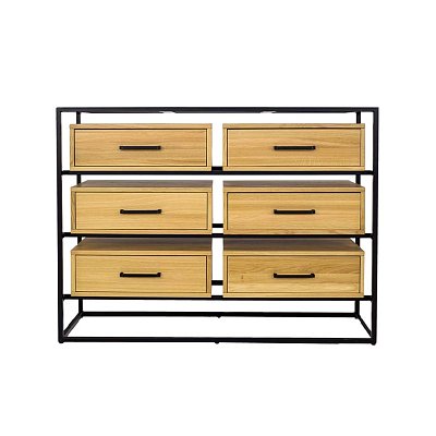 Komoda kombinovaná z masívneho prírodného dubu 82x42x60cm - Dub bielený