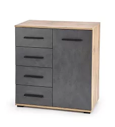 Komoda 77x40x82cm - Šedá/dub rustikal (votan)