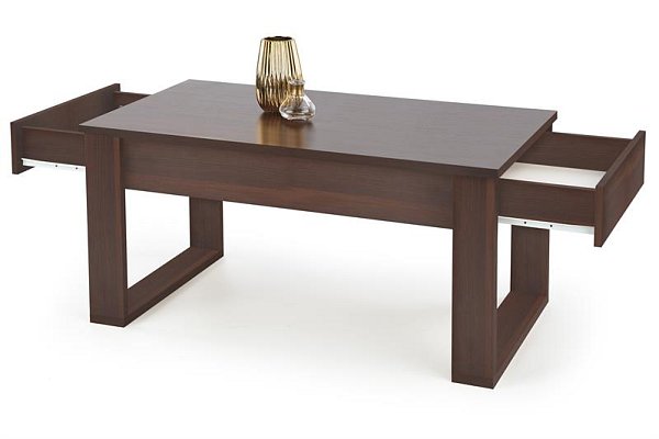 Konferenčný stolík so zásuvkami 110x60x52cm - Orech