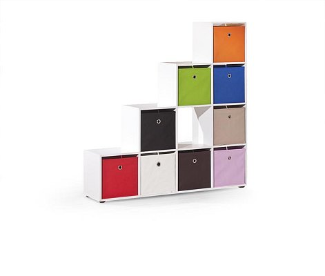 Regál 139x33x144cm - Biela