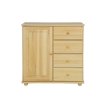 Komoda kombinovaná z masívnej borovice 100x47x100cm - Borovica