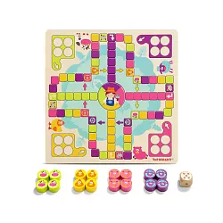 Drevená dosková hra - Človeče nehnevaj sa/had