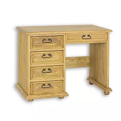 Písací stôl z masívnej borovice, svetlý včelí vosk - Rustikal