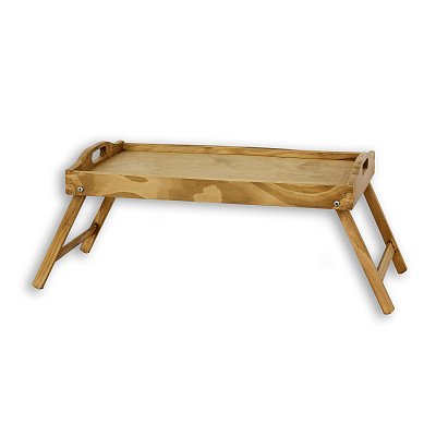 Jídelní tác na postel z borovicového dřeva 32x50cm - Rustikal - jasný vosk