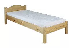 Posteľ z masívnej borovice, jednolôžko 100x200cm - Sivá