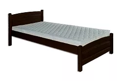 Posteľ z masívnej borovice, jednolôžko 90x200cm - sivá