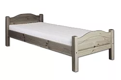 Posteľ z masívnej borovice, jednolôžko 90x200cm - sivá