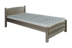 Postel z masivní borovice, jednolůžko 100x200cm - Šedá