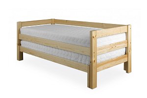 Postel z borovice s podsunutou přistýlkou 90x200cm - Borovice