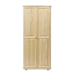 Skříň dvoudvéřová šatní z masivní borovice 80x60x190cm - Šedá