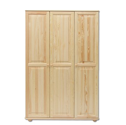 Šatníková skriňa kombinovaná z masívnej borovice 120x60x190cm - Borovica