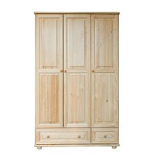 Šatníková skriňa kombinovaná z masívnej borovice 120x60x190cm - Borovica
