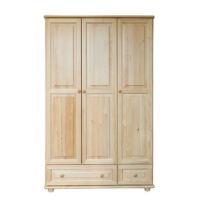 Šatníková skriňa kombinovaná z masívnej borovice 120x60x190cm - Borovica