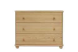 Komoda zásuvková z masivní borovice 100x47x78cm - Šedá