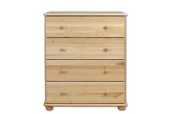 Komoda zásuvková z masivní borovice 80x47x100cm - Šedá