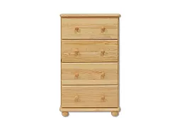 Komoda zásuvková z masivní borovice 55x47x100cm - Šedá