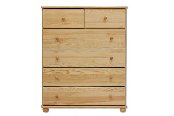 Komoda zásuvková z masívnej borovice 100x47x122cm - Borovica