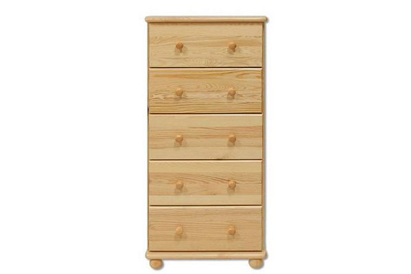 Komoda zásuvková z masivní borovice 55x47x122cm - Borovice