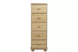 Komoda zásuvková z masivní borovice 40x47x122cm - Šedá