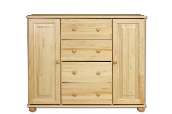 Komoda zásuvková z masívnej borovice 118x47x100cm - Borovica
