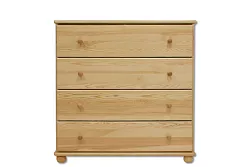 Komoda zásuvková z masivní borovice 100x47x100cm - Šedá