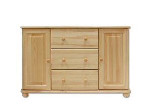 Komoda kombinovaná z masívnej borovice 118x47x78cm - Borovica