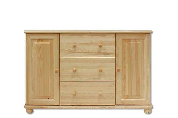 Komoda kombinovaná z masívnej borovice 118x47x78cm - Borovica