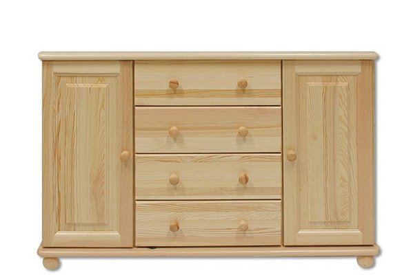 Komoda kombinovaná z masívnej borovice 118x47x78cm- Borovice