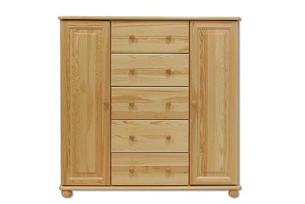 Komoda kombinovaná z masivní borovice 118x47x122cm - Borovice