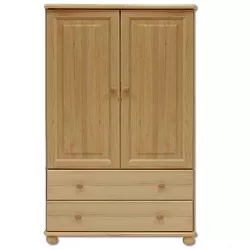 Komoda kombinovaná z masívnej borovice 90x42x138cm - sivá