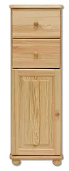 Komoda kombinovaná z masívnej borovice 40x47x122cm - sivá