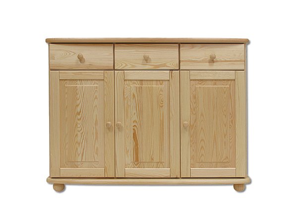 Komoda kombinovaná z masívnej borovice 125x42x92cm - Borovica