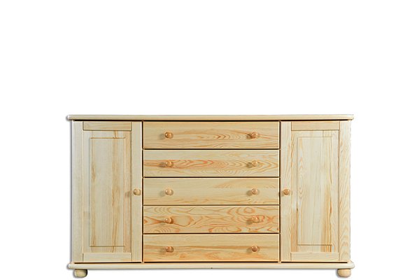 Komoda kombinovaná z masívnej borovice 165x42x92cm - Borovica