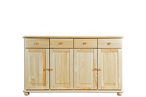 Komoda kombinovaná z masívnej borovice 165x42x92cm - Borovica