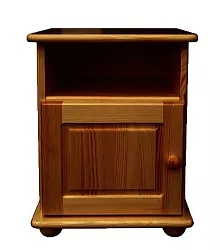 Noční stolek z masivní borovice 42x35x55cm - Dub